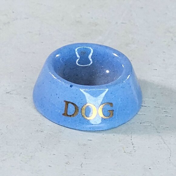 Hagen Renaker Dog Bowl Blue Miniature Figurine Accessory Item - Picture 4 of 8